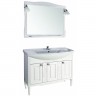 ASB-Woodline Зеркало для ванной Модена 105 белый, массив ясеня