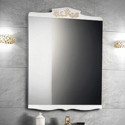 Зеркало Belux Порто 70 белое с золотом