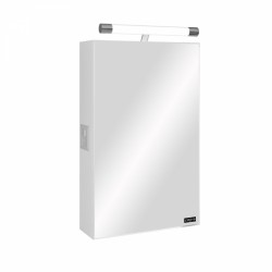 Зеркальный шкаф СанТа Стандарт (45 см) (белый) (со светильником)