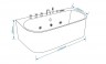 Акриловая ванна Grossman GR-17075 170х80 с гидромассажем