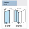 Ravak Душевая дверь в нишу PDOP1-80 Transparent, профиль сатин