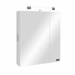 Зеркальный шкаф СанТа Стандарт (60 см) (белый) (со светильником)