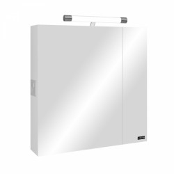 Зеркальный шкаф СанТа Стандарт (70 см) (белый) (со светильником)