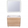Style Line Мебель для ванной напольная Атлантика 100, Люкс ясень перламутр, PLUS