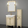 ASB-Woodline Мебель для ванной Верона 65 бежевая патина золото, массив ясеня
