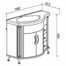 Мебель для ванной Belux Ария 110 бежевая L