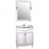 ASB-Woodline Мебель для ванной Верона 65 белая патина золото, массив ясеня