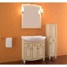 ASB-Woodline Мебель для ванной Верона 75 бежевая патина золото, массив ясеня