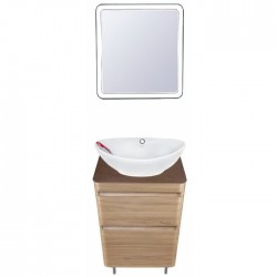 Style Line Мебель для ванной напольная Атлантика 60, ясень перламутр, столешница MI03