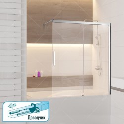 Шторка для ванной RGW Screens SC-43 (34114312-11) 120х160 см, стекло прозрачное/профиль хром