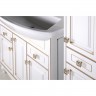 ASB-Woodline Мебель для ванной Верона 90 белая патина золото, массив ясеня