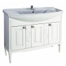 ASB-Woodline Мебель для ванной Модена 105 белая, массив ясеня