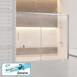 Шторка для ванной RGW Screens SC-45 (34114518-11) 180х150 см, стекло прозрачное/профиль хром