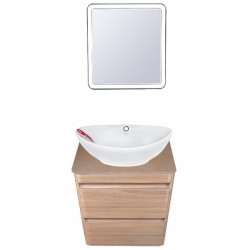 Style Line Мебель для ванной подвесная Атлантика 60, ясень перламутр, столешница MI01