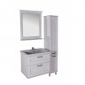 ASB-Woodline Мебель для ванной Прато 70 белый/патина серебро, массив ясеня