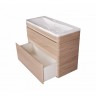 Style Line Мебель для ванной подвесная Атлантика 80, Люкс ясень перламутр, PLUS
