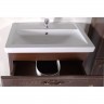 ASB-Woodline Мебель для ванной Прато 70 орех темный/патина золото, массив ясеня