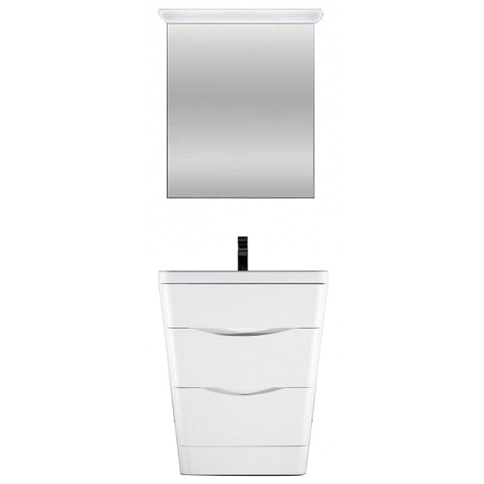 BelBagno Мебель для ванной PIRAMIDE 650 Bianco Lucido, подсветка