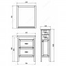 ASB-Woodline Мебель для ванной Римини 60 патина, серебро, массив ясеня