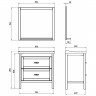 ASB-Woodline Мебель для ванной Римини 80 белый, патина, массив ясеня