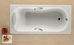 Чугунная ванна Roca Haiti 170x80 с отверстиями под ручки