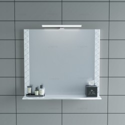 Зеркало СанТа Калипсо (80 см) (белый)