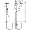 Душевая система Hansgrohe Crometta E 240 1jet Showerpipe Reno (27289000) (240 мм)