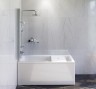 Комплект акриловой ванны со шторкой и душевой системой AM.PM Gem 150x70 W90ASET-150D8 без гидромассажа