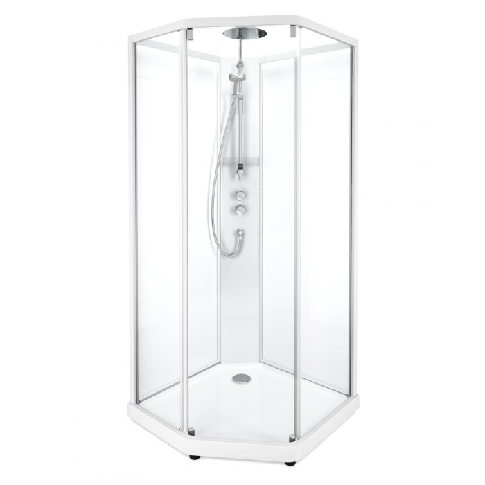Душевая кабина Ido Showerama 10-5 Comfort (100х100) (профиль белый, прозрачное стекло)