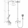 Душевая система Hansgrohe Raindance Select Showerpipe (27113000) (полка хром)