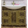 Sanflor Мебель для ванной Адель 100 венге, патина золото