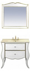 Misty Мебель для ванной "Анжелика 100" бежевая сусальное золото