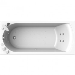 Акриловая ванна Radomir Wachter Кэти 1 168x70 с гидромассажем форсунки Белые