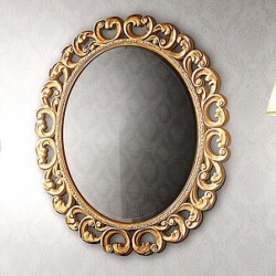 Зеркало Belux 80 золото