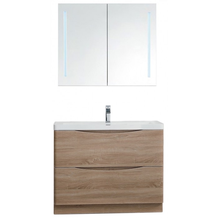 BelBagno Мебель для ванной напольная ANCONA-N 1000 Rovere Bianco, подсветка