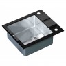 Мойка кухонная Zorg Inox Glass (GL-6051-BLACK) сталь/черное стекло