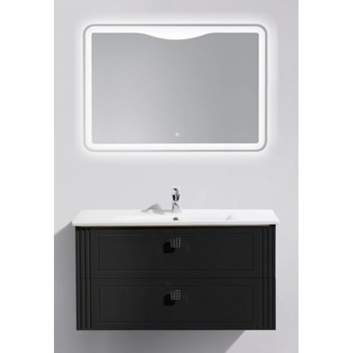 BelBagno Мебель для ванной ATRIA 1000 Nero Lucido, 2 ящика