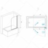 Шторка для ванной RGW Screens SC-09B (06110906-14) 60x150 см, стекло прозрачное/профиль черный