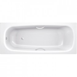 Стальная ванна BLB Universal HG B75H 170x75 с отверстиями для ручек без гидромассажа с шумоизоляцией
