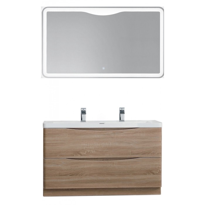 BelBagno Мебель для ванной напольная ANCONA-N 1200 Rovere Bianco, подсветка, двухмоечная