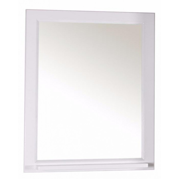 ASB-Woodline Зеркало для ванной Бергамо 65 белое, массив ясеня