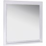 ASB-Woodline Зеркало для ванной Бергамо 85 белый/патина серебро, массив ясеня
