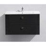 BelBagno Мебель для ванной ATRIA 850 Nero Lucido, 2 ящика