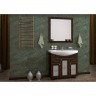 ASB-Woodline Зеркало для ванной Бергамо 85 орех/патина золото, массив ясеня